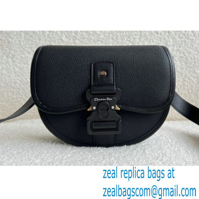 Dior Black Grained Calfskin Gallop Messenger Bag 2022