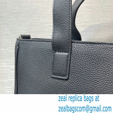 Dior Black Grained Calfskin Saddle Tote Bag with Shoulder Strap 2022