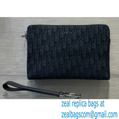 Dior Black Oblique Pouch Bag 2022