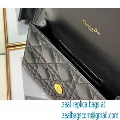 Dior Caro Belt Pouch with Chain Bag in Supple Cannage Calfskin Black 2022