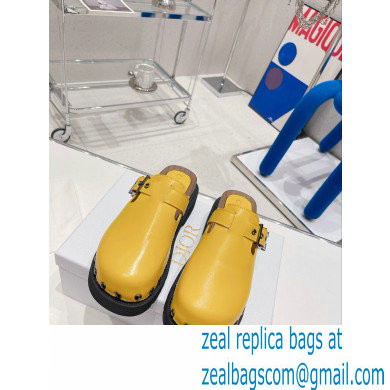 Dior Diorquake Clog in Calfskin Yellow 2022