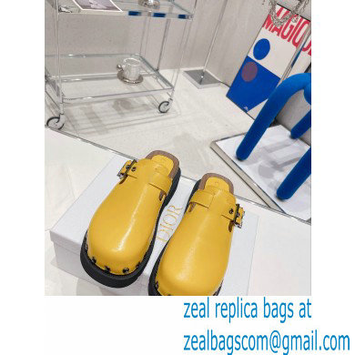 Dior Diorquake Clog in Calfskin Yellow 2022