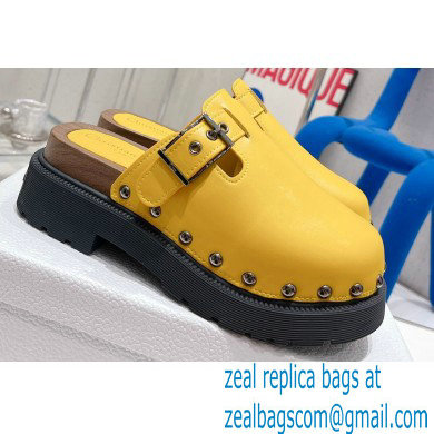 Dior Diorquake Clog in Calfskin Yellow 2022