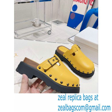 Dior Diorquake Clog in Calfskin Yellow 2022 - Click Image to Close