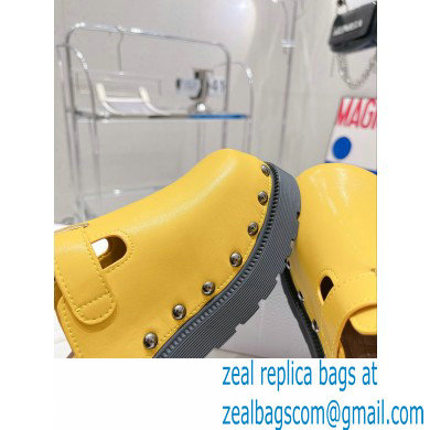 Dior Diorquake Clog in Calfskin Yellow 2022