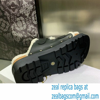 Dior Diorquake Strap Sandals in Calfskin and Shearling Black 2022