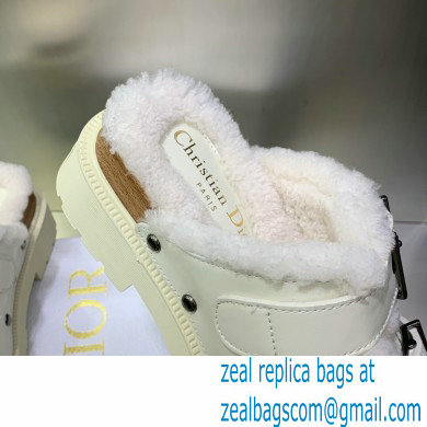 Dior Diorquake Strap Sandals in Calfskin and Shearling White 2022