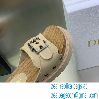 Dior Diorquake Strap Slides Sandals in Calfskin Beige 2022 - Click Image to Close