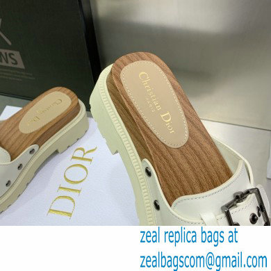 Dior Diorquake Strap Slides Sandals in Calfskin White 2022