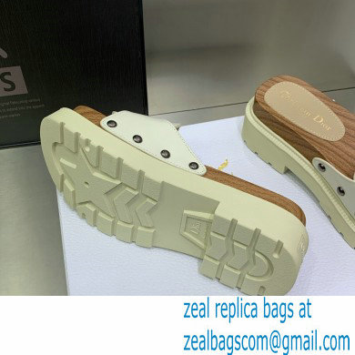 Dior Diorquake Strap Slides Sandals in Calfskin White 2022 - Click Image to Close