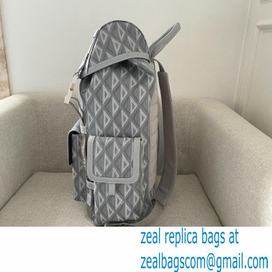 Dior Gray CD Diamond Canvas Hit The Road Backpack Bag 2022