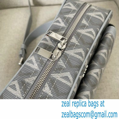 Dior Gray CD Diamond Canvas and Smooth Calfskin Hit The Road Messenger Bag 2022