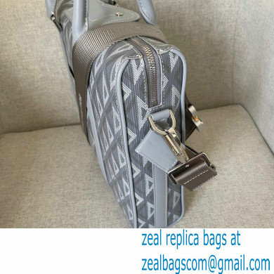 Dior Gray CD Diamond Canvas and Smooth Calfskin Lingot Briefcase Bag 2022 - Click Image to Close