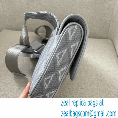 Dior Gray CD Diamond Canvas and Smooth Calfskin Saddle Bag 2022