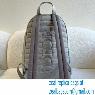 Dior Gray Grained Calfskin with 'Christian Dior 1947' Signature Rider Backpack Bag 2022 - Click Image to Close