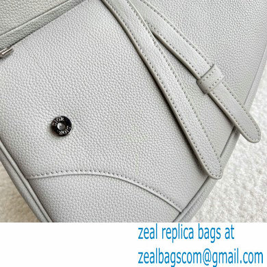 Dior Gray Grained Calfskin with 'Christian Dior 1947' Signature Saddle Bag 2022 - Click Image to Close