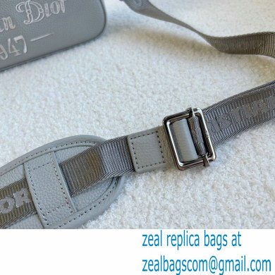 Dior Gray Grained Calfskin with 'Christian Dior 1947' Signature Safari Messenger Bag 2022