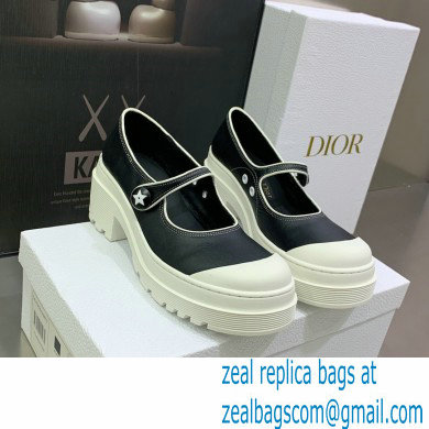 Dior Heel 5.5cm Supple Calfskin D-Doll 2.0 Pumps Black/White 2022 - Click Image to Close