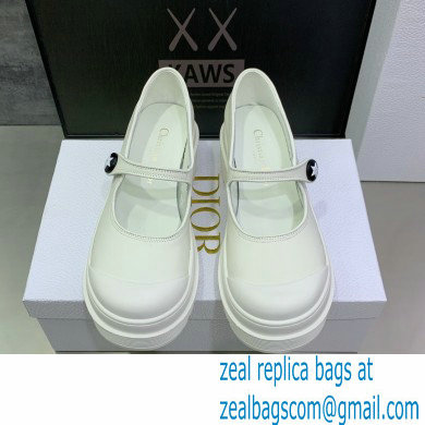 Dior Heel 5.5cm Supple Calfskin D-Doll 2.0 Pumps White 2022 - Click Image to Close