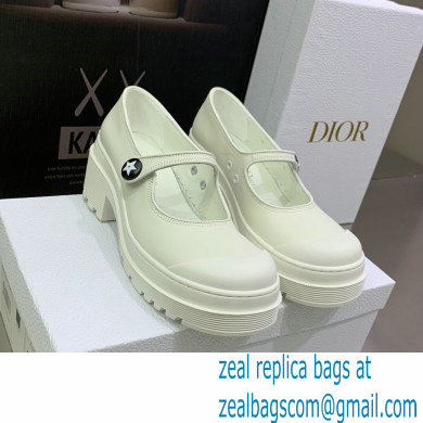 Dior Heel 5.5cm Supple Calfskin D-Doll 2.0 Pumps White 2022 - Click Image to Close