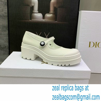 Dior Heel 5.5cm Supple Calfskin D-Doll 2.0 Pumps White 2022 - Click Image to Close