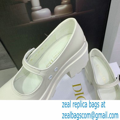 Dior Heel 5.5cm Supple Calfskin D-Doll 2.0 Pumps White 2022 - Click Image to Close