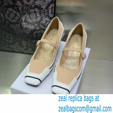 Dior Heel 5.5cm Technical Fabric and Rubber D-Motion Pumps Beige 2022