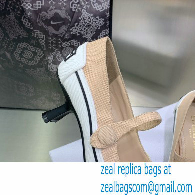 Dior Heel 5.5cm Technical Fabric and Rubber D-Motion Pumps Beige 2022