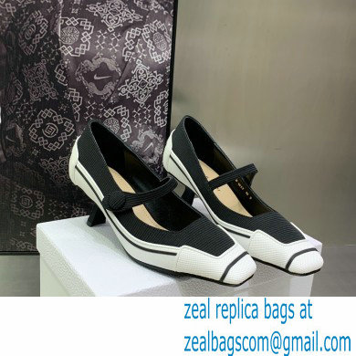 Dior Heel 5.5cm Technical Fabric and Rubber D-Motion Pumps Black 2022