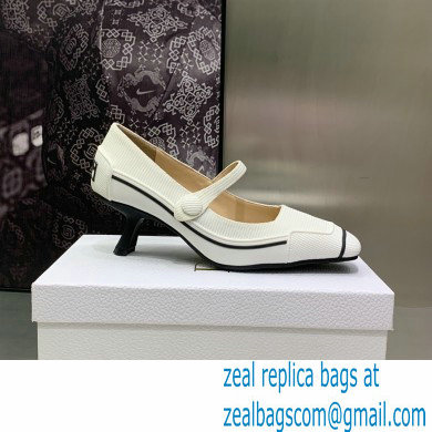 Dior Heel 5.5cm Technical Fabric and Rubber D-Motion Pumps White 2022 - Click Image to Close