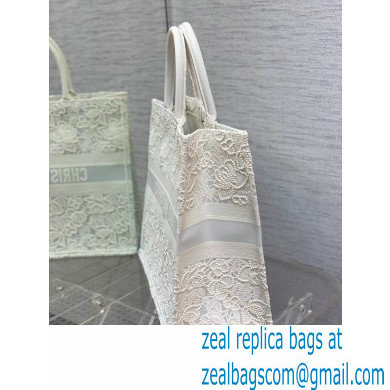 Dior Large Book Tote Bag in Natural Macrame-Effect Embroidery 2022