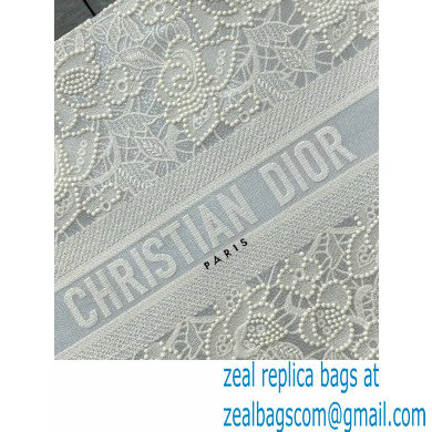 Dior Large Book Tote Bag in Natural Macrame-Effect Embroidery 2022 - Click Image to Close