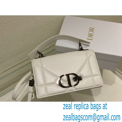 Dior Maxicannage Lambskin 30 Montaigne Chain Bag with Handle White 2022 - Click Image to Close
