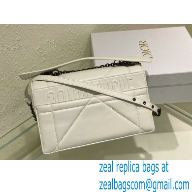 Dior Maxicannage Lambskin 30 Montaigne Chain Bag with Handle White 2022