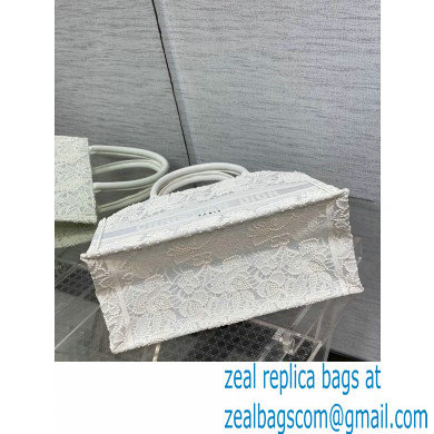 Dior Medium Book Tote Bag in Natural Macrame-Effect Embroidery 2022
