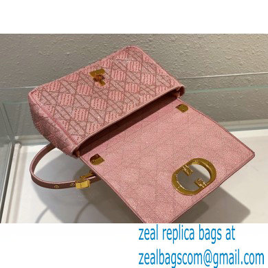 Dior Medium Caro Chain Bag in Beads and Crystals Embroidery Pink 2022