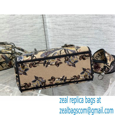 Dior Medium Lady D-Lite Bag in Brown Toile de Jouy Embroidery 2022