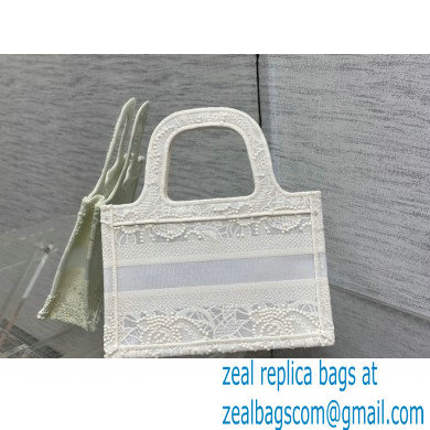 Dior Mini Book Tote Bag in Natural Macrame-Effect Embroidery 2022 - Click Image to Close