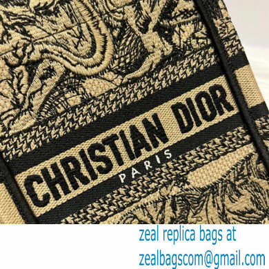 Dior Mini Book Tote Phone Bag in Brown Toile de Jouy Embroidery 2022 - Click Image to Close