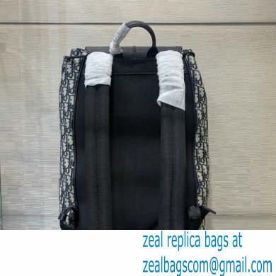 Dior Oblique Jacquard and Black Grained Calfskin Motion Backpack Bag 2022