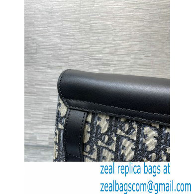 Dior Oblique Jacquard and Black Smooth Calfskin Mini Saddle Messenger Bag 2022 - Click Image to Close