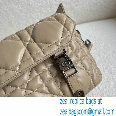 Dior Small Diorcamp Bag Beige in Macrocannage Calfskin 2022