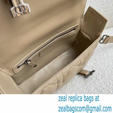Dior Small Diorcamp Bag Beige in Macrocannage Calfskin 2022
