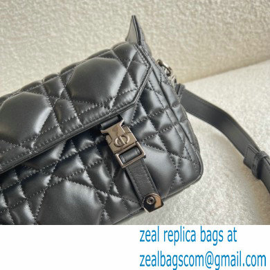Dior Small Diorcamp Bag Black in Macrocannage Calfskin 2022