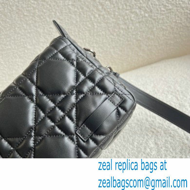 Dior Small Diorcamp Bag Black in Macrocannage Calfskin 2022