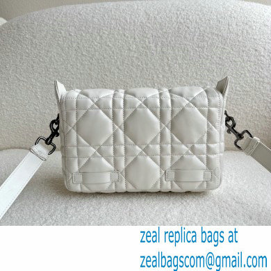 Dior Small Diorcamp Bag White in Macrocannage Calfskin 2022