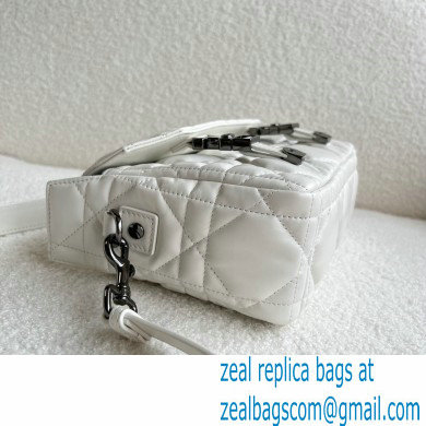 Dior Small Diorcamp Bag White in Macrocannage Calfskin 2022