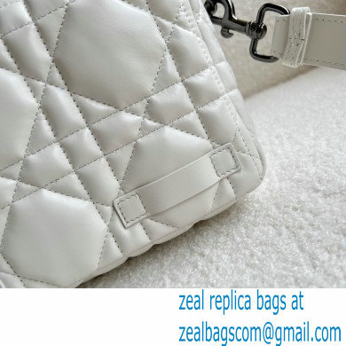 Dior Small Diorcamp Bag White in Macrocannage Calfskin 2022
