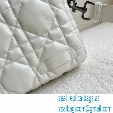 Dior Small Diorcamp Bag White in Macrocannage Calfskin 2022