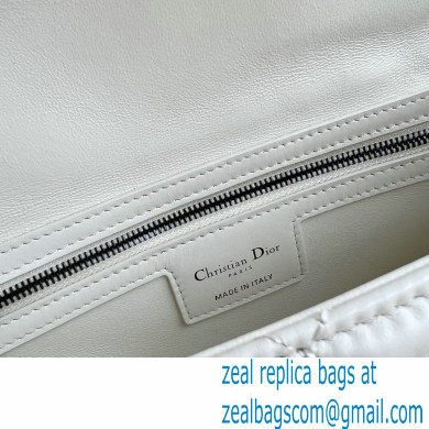 Dior Small Diorcamp Bag White in Macrocannage Calfskin 2022